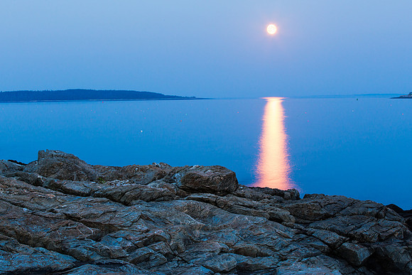 "Blue Moon at Penobscot Bay"