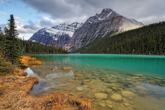"Mt. Edith Cavell From The Shore Of Cavell Lake"